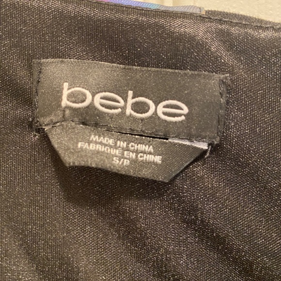 Bebe Bodycon Vibrant Y2K Watercolor Contrast Dress - Size Small - Picture 5 of 8